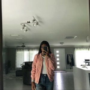 Pink bomber jacket